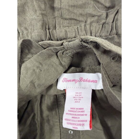 Tommy Bahama Kids girls' Olive Green Romper Size 2T NWT - Picture 3 of 3
